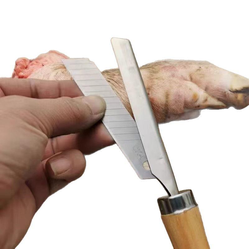 Stainless Steel Pig Hair Scraper: Removes Hair & Scrapes Trotters, Pig Face, Cow Feet, and Pig Skin - Ideal for Commercial Use