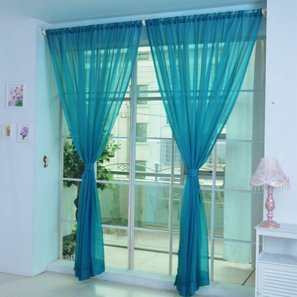 Elegant Sheer Voile Curtains for Living Room 2 Panels, 84 Inches Long, Light Filtering, Multiple Colors Available