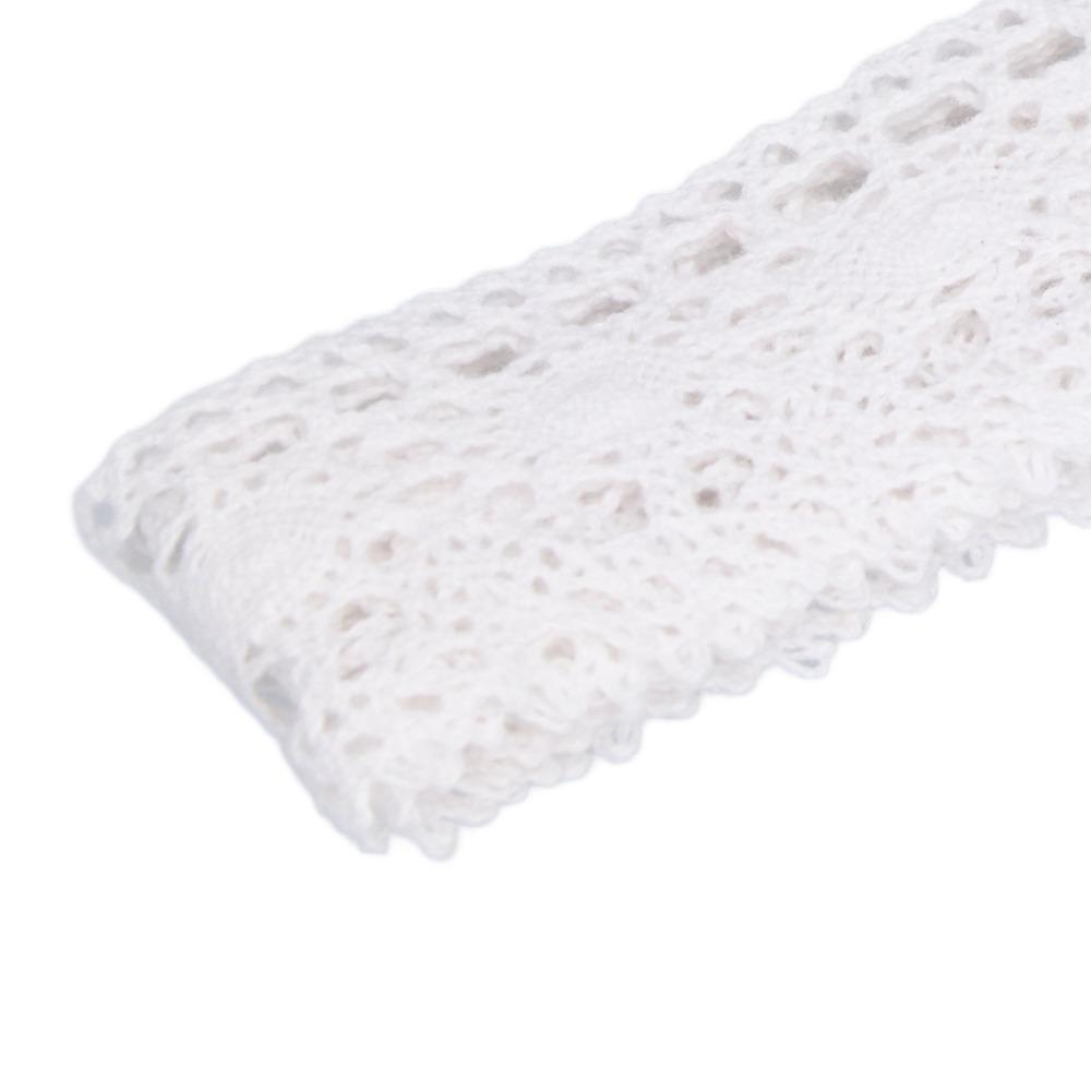 1pcs 10 Yards Length Cotton Lace Ribbon White Crochet Lace Trim Lace Trim Ribbon For Clothes Sewing