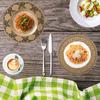 Non-Slip Round Placemats Decorative Dinner Table Mat Dual-Sided Waterproof Insulated Placemat Printed Western Food Mat