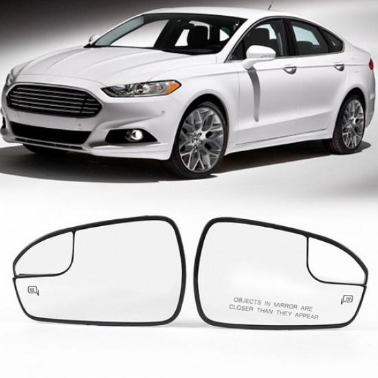 2x For Ford Fusion 13-2020 Heated Driver+Passenger Side Door Mirror Glass Clear