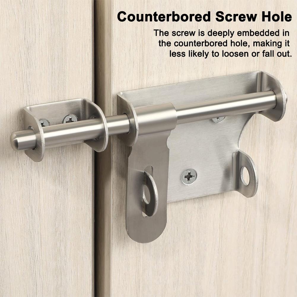 1pc Door Bolt Heavy-duty Sliding Door Bolt Lock For Wooden Doors Cabinets Outdoor Garden Sheds Hardware Accessories