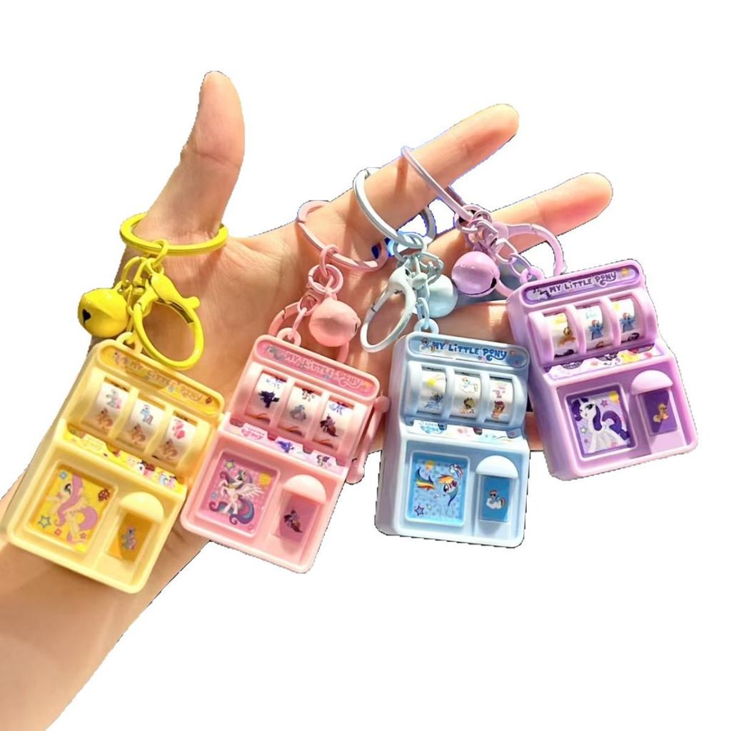 Creative Mini Lottery Machine Keychain Cartoon Toy For Kids Kindergarten Prize Gift