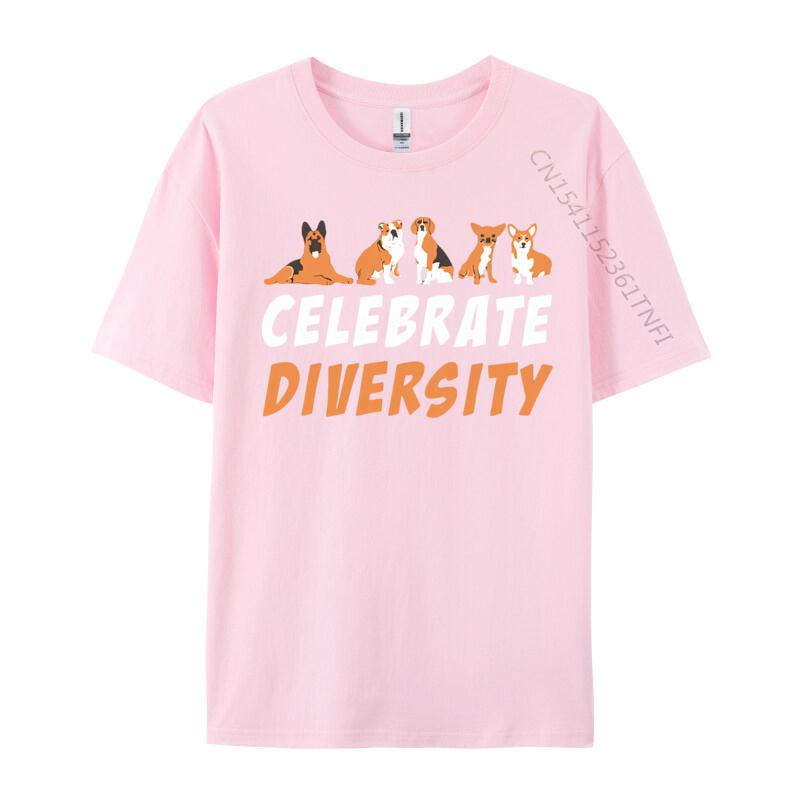 Clothing Tops Shirts Celebrate Diversity Shepard Bulldog Fitted Group Cotton Youth Top Tshirts Wholesale Tshirts 100 Pcs