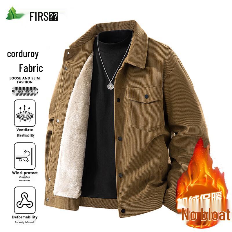 FIRS Men's Autumn/Winter Corduroy Padded Jacket