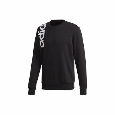 Casual Sports Crew Neck Pullover Knit Sweatshirt for Men, Black