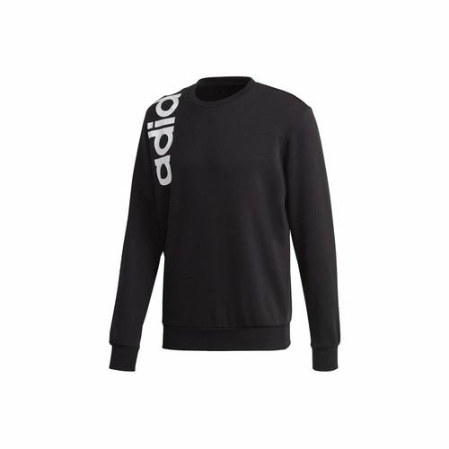 adidas Casual Sports Crew Neck Pullover Knit Sweatshirt for Men, Black S чёрный