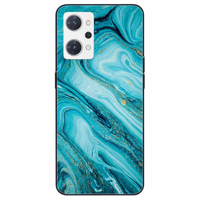 For OPPO Reno 9A 7A Case Soft TPU Fashion Marble Silicone Bumper Covers for OPPO Reno 9 A 5G CPH2523 Reno7A Protector Reno9 A