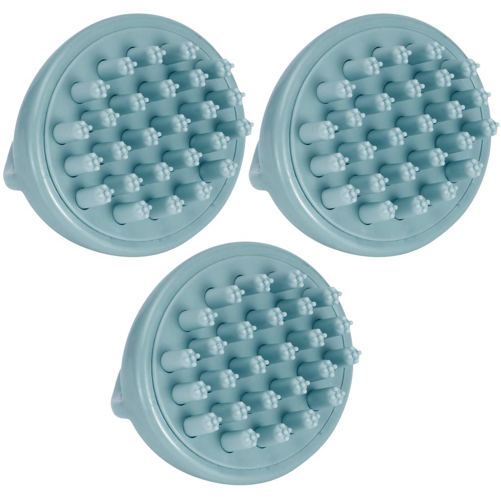 3Pcs Scalp Massage Brush Adult Universal Hairdressing Shampoo Wash Hair Combblue