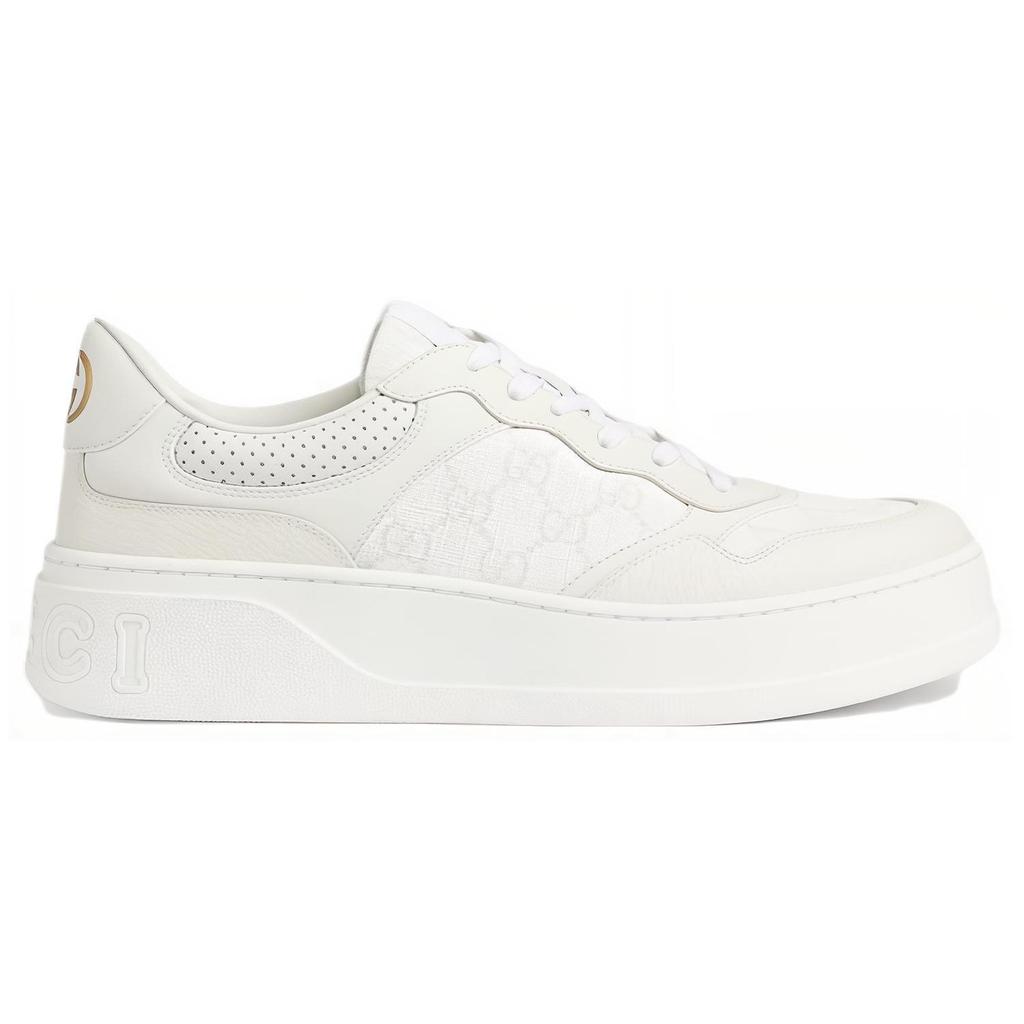 Gucci Low Top Skateboard Shoes Men's White Gray 669582 AACV2 9048