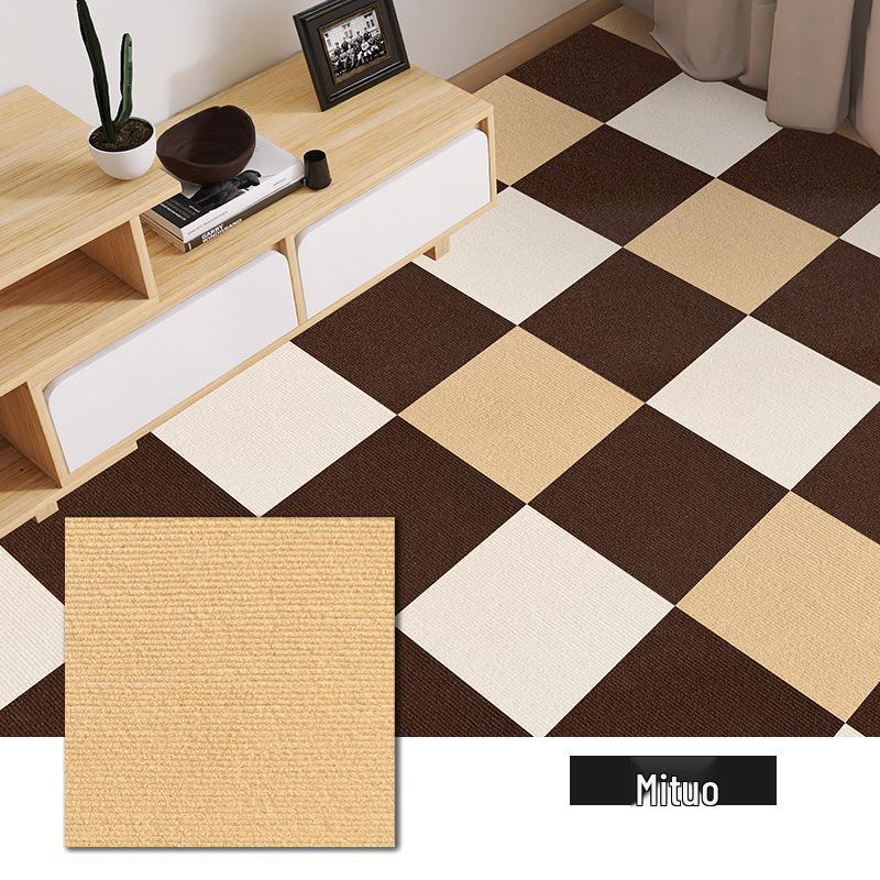 Self-Adhesive Anti-Slip Splicing Floor Mat for Bedroom: Pet-Friendly, Anti-Collision, Commercial Office and Full Coverage Carpet