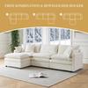 Ultra-weiches Modulsofa, aus Chenille und Massivholz, schneller Aufbau