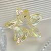 3Pcs Simple Transparent Hairpin Sweet Temperament Girls Hairpin Hair Accessories Colorful Hollow Five Pointed Star Shark Clip