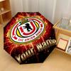 Union Berlin FC Automatic 3‑Fold Umbrella 8‑Rib Windproof Folding Umbrella Sun Rain Protection For Outdoor Travel Daily Use