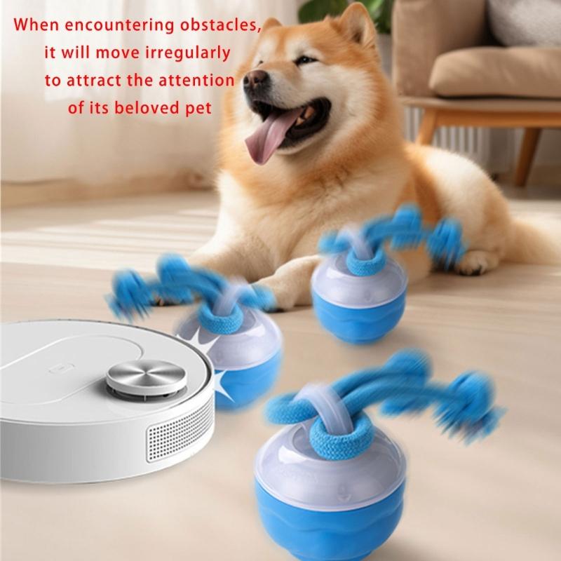 Interaction Motion Activated Dog Toy USB Rechargeable Electric Rolling Ball for Small to Large Breeds Dog Stress Reduce