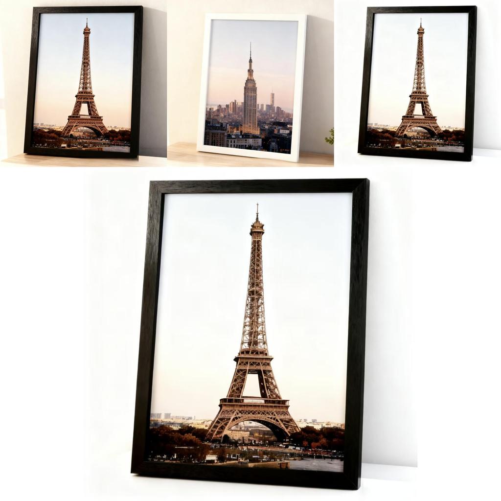 Modern Minimalist Photo Frame With Handmade Wood Finish For Living Room Wall Decor