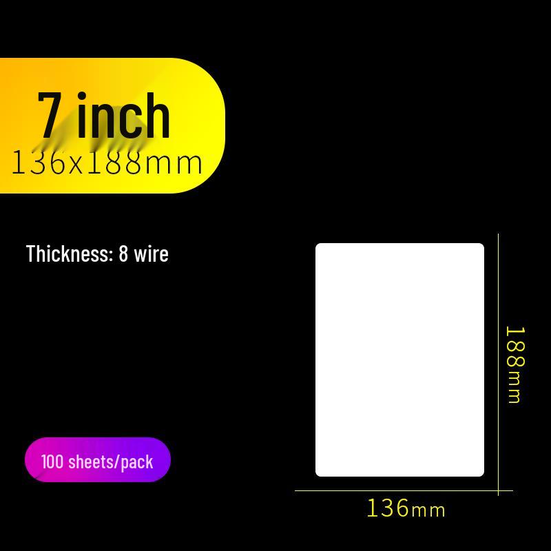 100 Sheets A4 Laminating Pouches, A3 Photo Laminator Film, Transparent 6 Inch Sealable Card and Label Film
