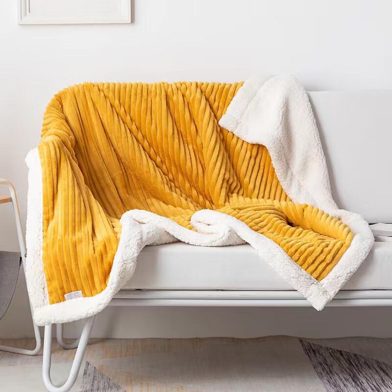 

OEING Double-Layer Lamb Fleece & Flannel Blanket 120*200