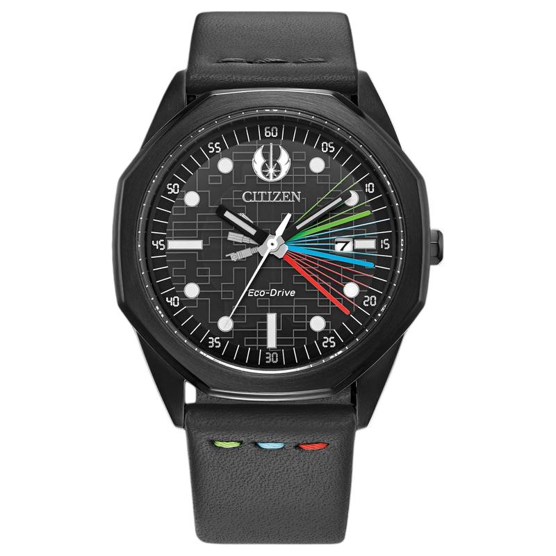 CITIZEN 100m waterproof, solar Quartz, leather strap, , men s watch, black dial BM7498-00W чёрный