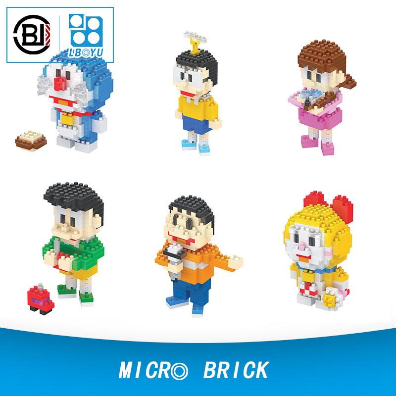Doraemon Nobita Cartoon Micro Particle Building Blocks Anime Figure Assembly Toy for Kids Gift