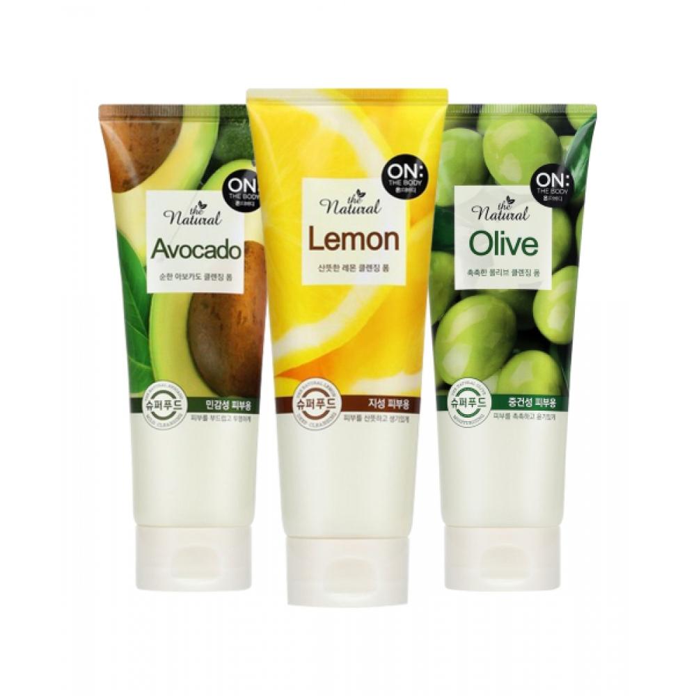 OnThebody The Natural Cleansing Foam 200g X 3 Choose 1 Lemon Olive Avocado Avocado cleansing foam 200g x 3