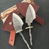 Rosette Damascus Steel Fixed Blade Blanks - Sharp Knife Blanks for Household DIY, Tool Parts & Diy Knife Accessories