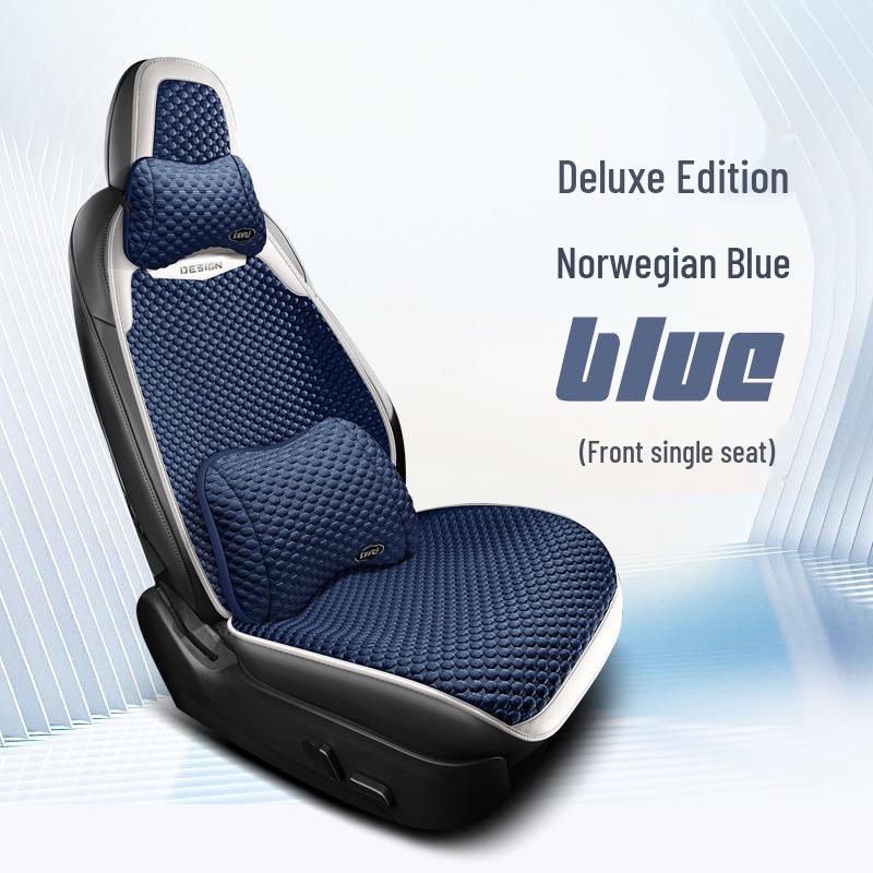 Universal Four-Season Car Seat Cushion: New Energy One-Piece Saddle Cover with Half-Wrap Design