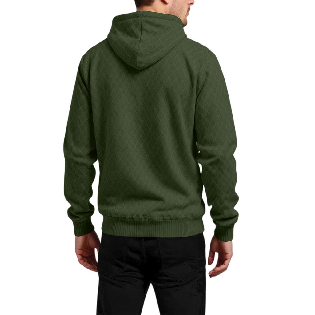 Men's Loose Leisure American Style Zipper Multiple Pockets Hooded Hood Hoodie