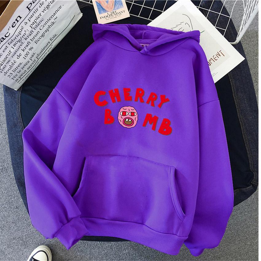 Winter Womens Hoodie The Creator Cherry Bomb Graphic Vintage Hip Hop Sweatshirts Casual Streetwear Unisex Pullover Women Hoodies