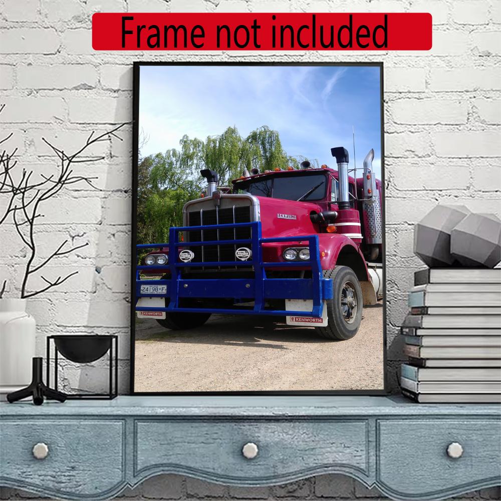 Kenworth 5D Diy Diamond Painting Round Diamond Diy Frameless Holiday Artwork Suitable For Home Office Wall Decoration