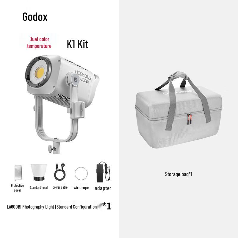 Godox LA600Bi K1 Bi-Color LED Video Light Kit