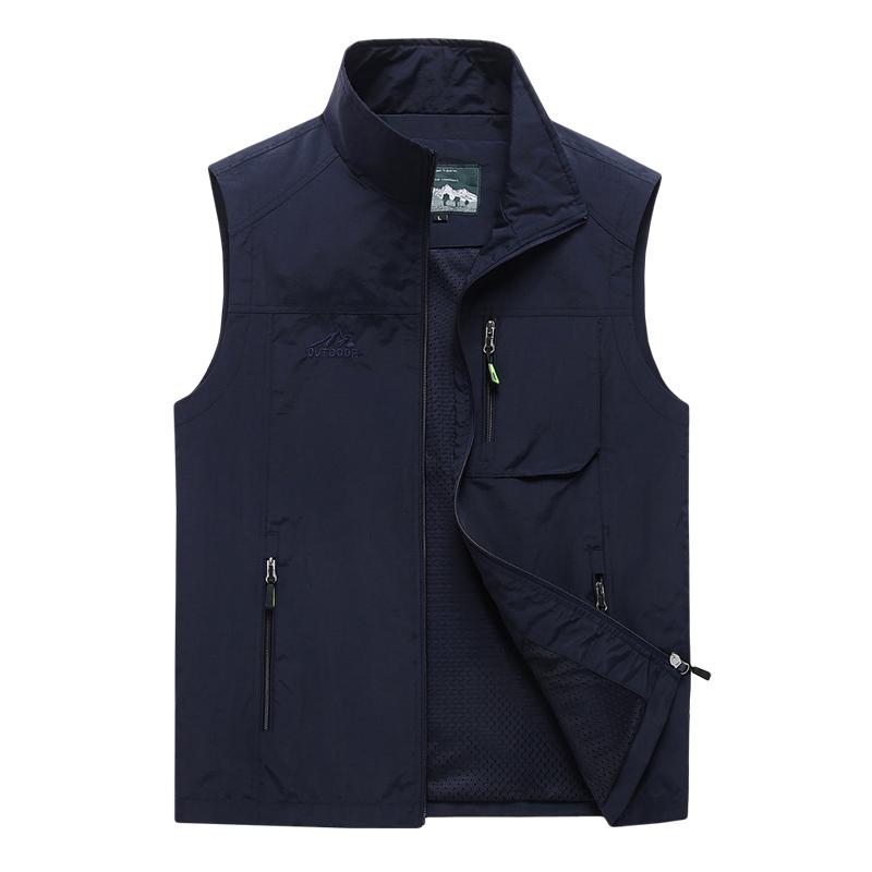 Summer Vest Men Casual Men Vest Plus Size 7XL Waistcoat Male Outerwear Quick Dry Breathable Mesh Line Vest Sleeveless Jackets
