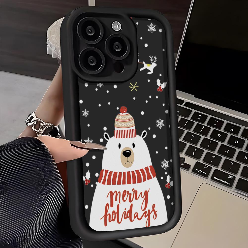 Christmas Soft TPU Phone Case For iPhone 11 Funda iPhone 16 Pro Max 15 13 14 12 XS X XR 7 8 Plus SE 16promax 16pro Cover Carcasa
