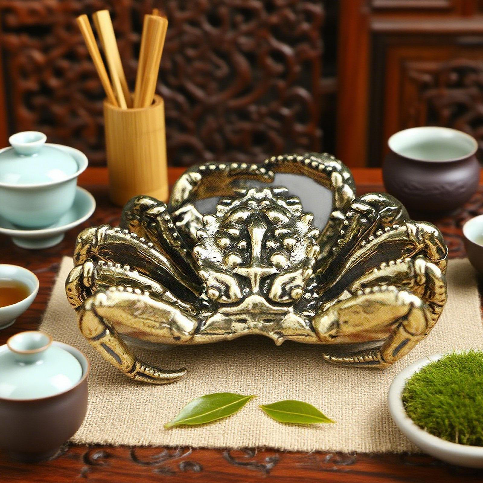 

Латунная статуэтка короля, чайный питомец, античный настольный топпер, китайская фигурка фэн-шуй для настольного сада