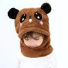 Fleece Children Beanie Caps Cartoon Warm Bonnet Scarf Fashion Kids Winter Hats  Baby Children Kids