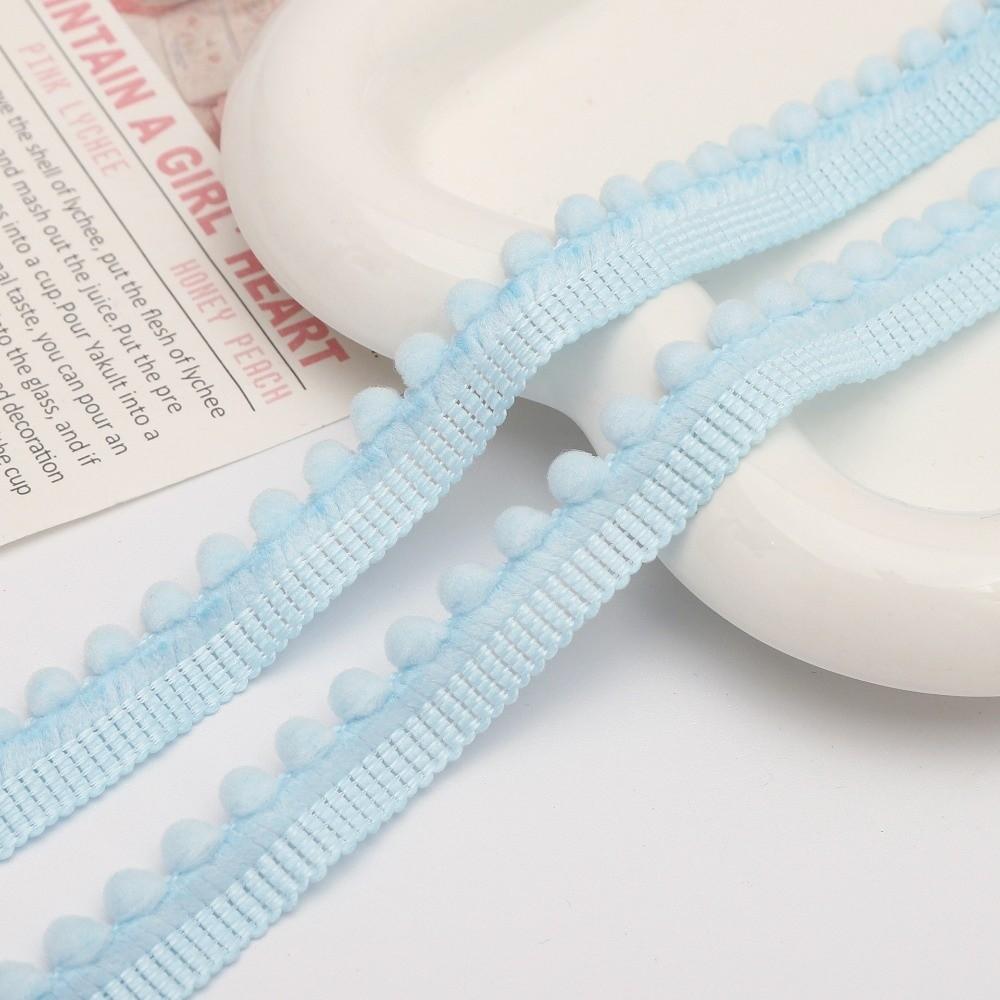 Colorful Lace Trim DIY Sewing Fringe Pompoms Lace High Quality Fringe Ribbon  Clothes Decor синий