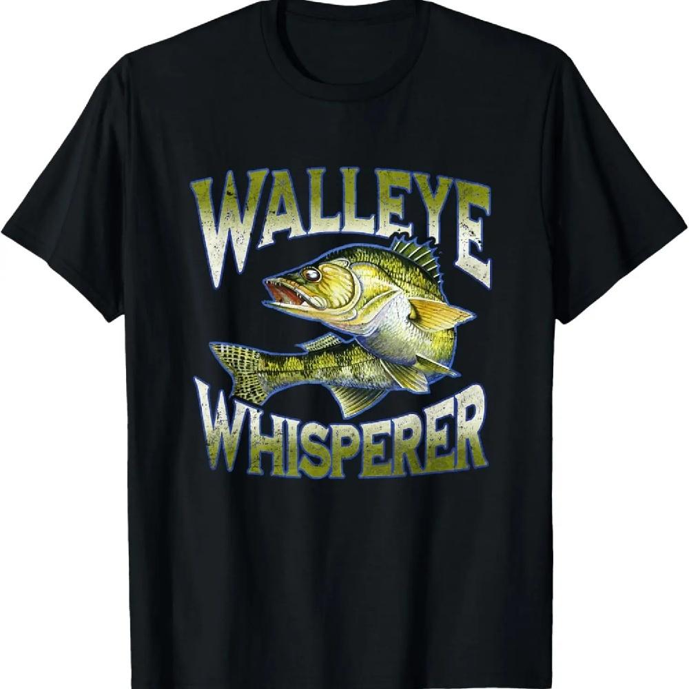 

Графическая одежда для рыбалки Walleye Whisperer, подарок, футболка рыбака XXXXXL чёрный