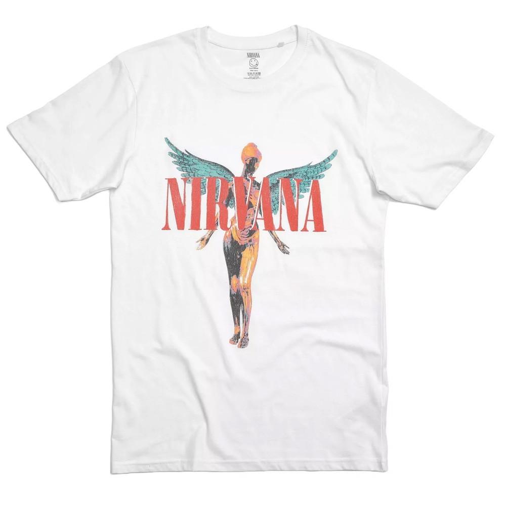 Nirvana TShirt Angelic Official New White Unisex T-Shirt S