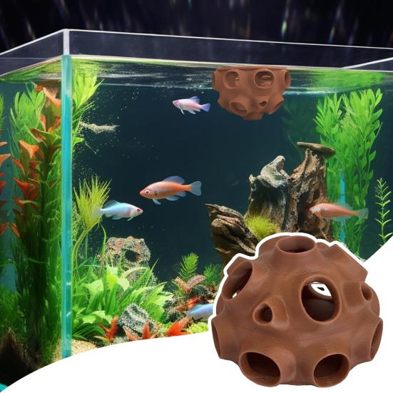 Pływająca Kryjówka dla Ryb i Krewetek Drukowana 3D Małe Ryby Krewetki Siedlisko Schronienie Pusta Jaskinia Wzbogacenie Dekoracja Akwarium Akcesoria do Akwariów