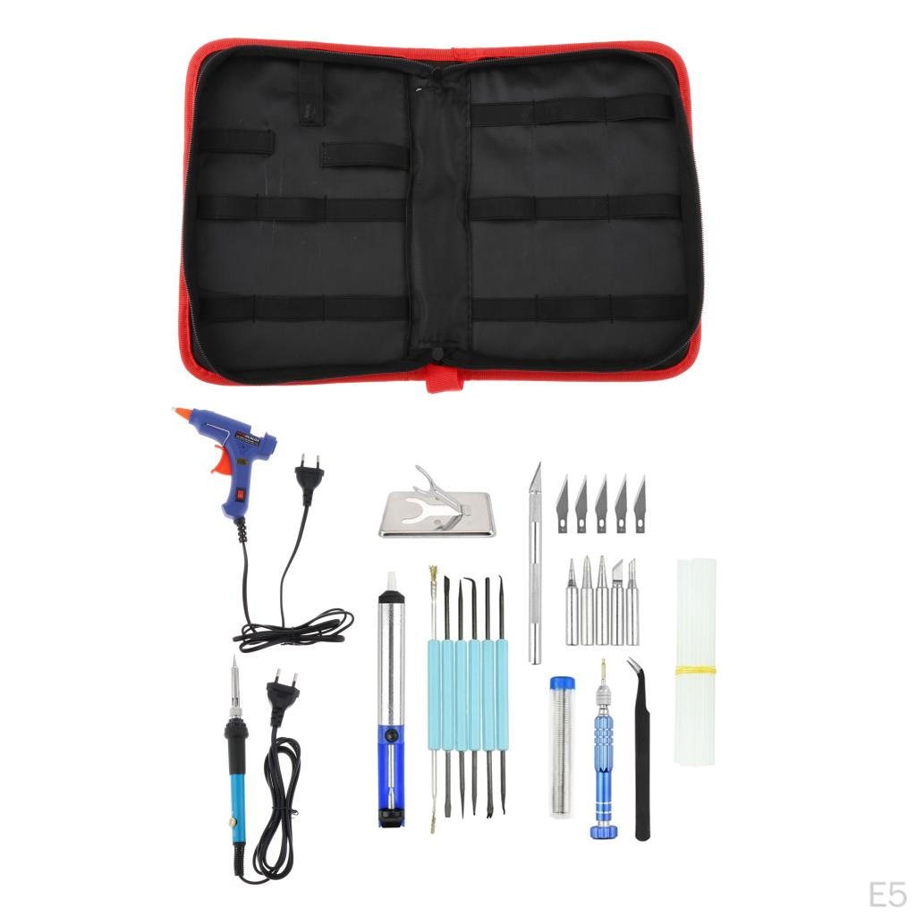 220v / 110v 60w DIY Adjustable Temperature Electric Soldering Iron Welding Kit Screwdriver Glue Gun Repair Carving Knife  rework station