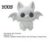 Lifelike Knitted Bat Figure Festive Halloween Ornament, Texture Cat Design Figure, Childlike Style Decor Mini Size Sculpture for Party Desk