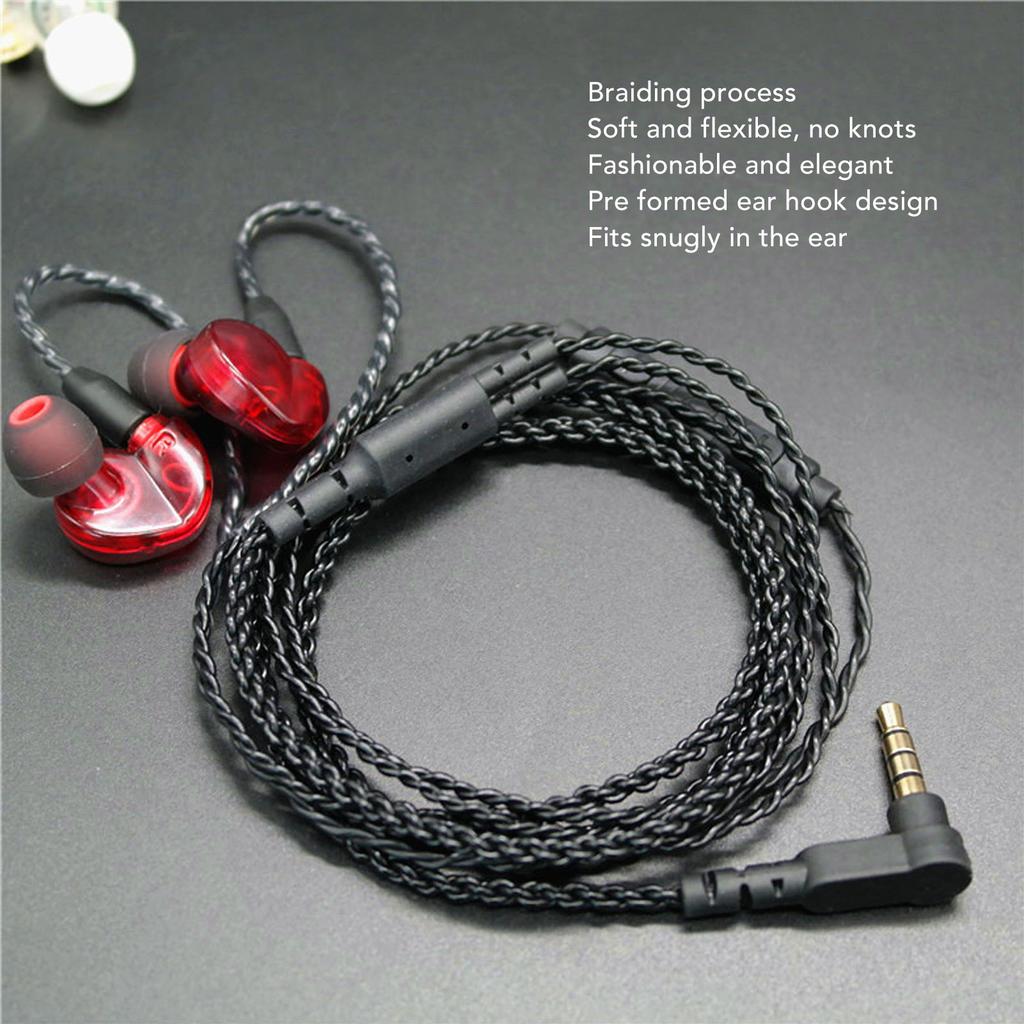 Replacement Headphone Cable OFC   Earphone Cable with Mic Compatible for SE215 SE315 SE535 SE846
