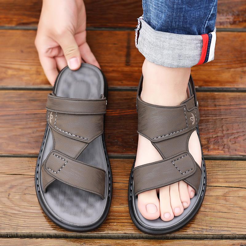Beach shoes 2025 summer men's new sandals outer wear dual-purpose slippers wear-resistant non-slip beach shoes 2025