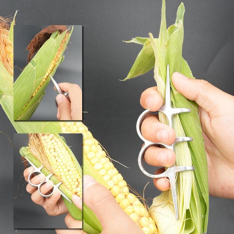 Aluminum Alloy Corn Quick Husker High Hardness Corn Peeler Peeling Tool Kitchen Gadgets Utensils
