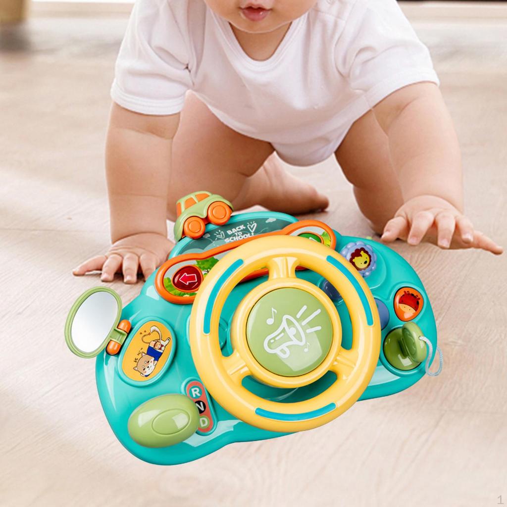 Electric Steering Wheel Toy Educational Musical Mini Interactive Learning for Kids 1 2 3 4 5