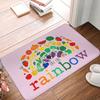 Cute Rainbow Vegan Food Doormat Mat Anti-Slip Plant Based Diet Kitchen Bath Balcony Rug Carpet 40*60cm