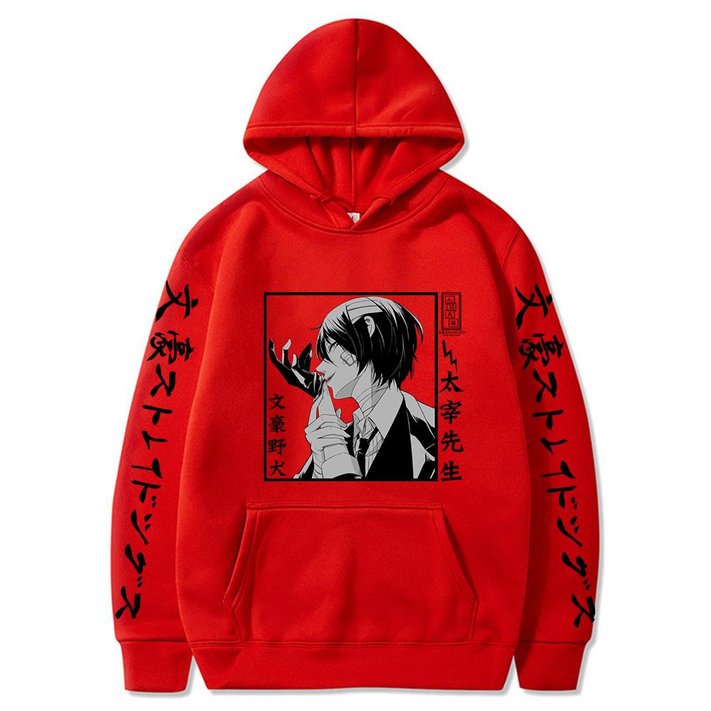 Japan Anime Bungo Stray Dogs Dazai Osamu Hoodies Men Women Harajuku Unisex Pullover Clothes Boy Girl Women's Spring Sweatshirt