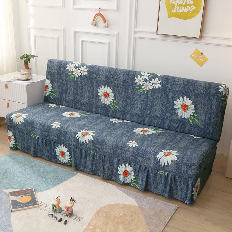 Universal Anti-slip All-Season Skirted Sofa Bed Cover for Armless and Foldable Sofas