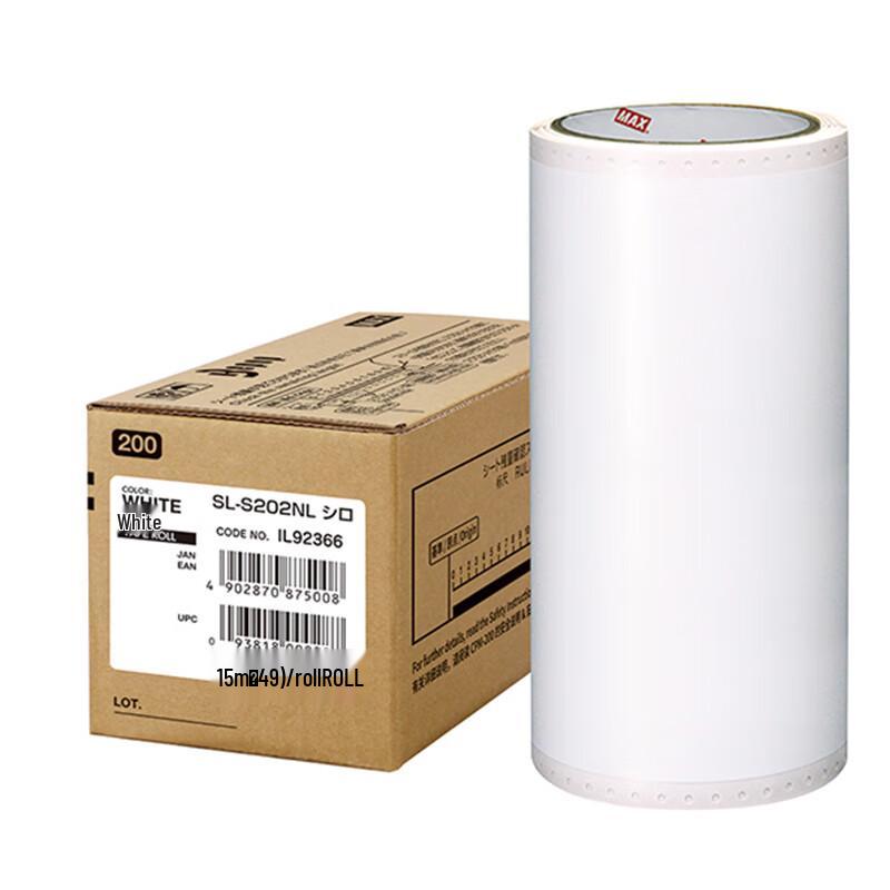 MAX CPM Series Printer Label Roll 210mm x 15m, White