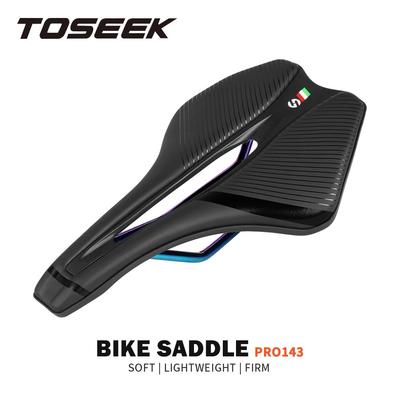 Sillín de Bicicleta de Carreras TOSEEK Grado de Entrenamiento Hombre Carretera Tt Contrarreloj Triatlón Bicicleta ligero Cojín Asiento PRO143